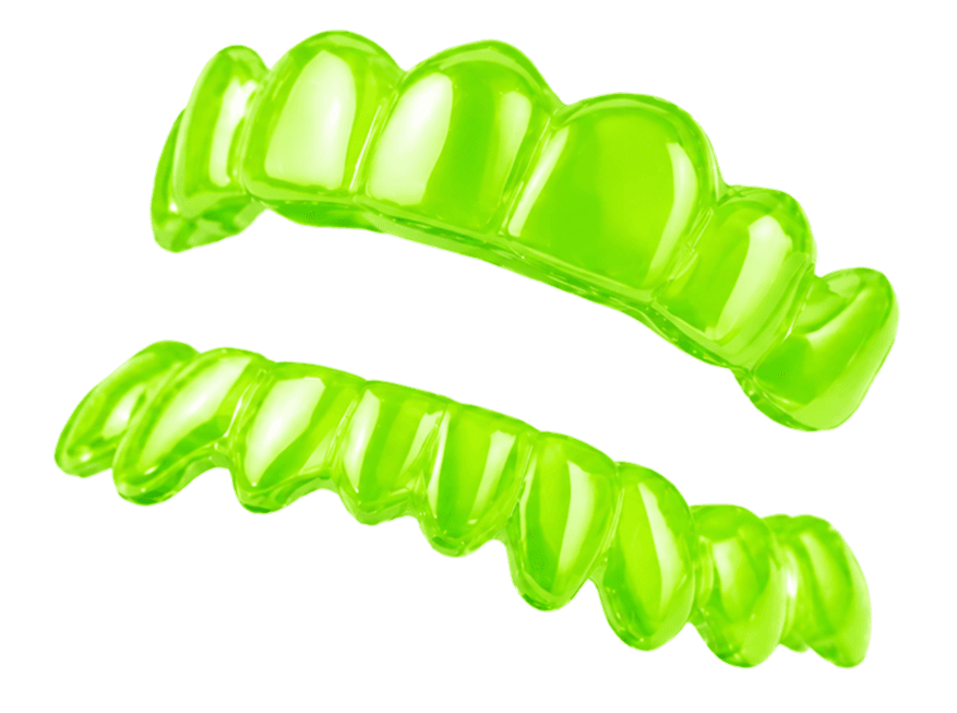 Custom fluro-green Paranoia grillz